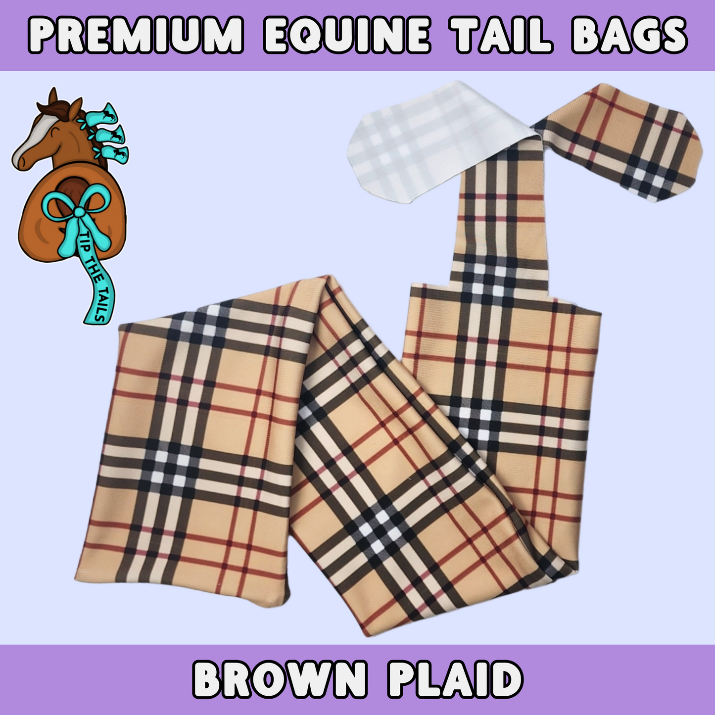 Burberry Plaid Equine Tail Bag