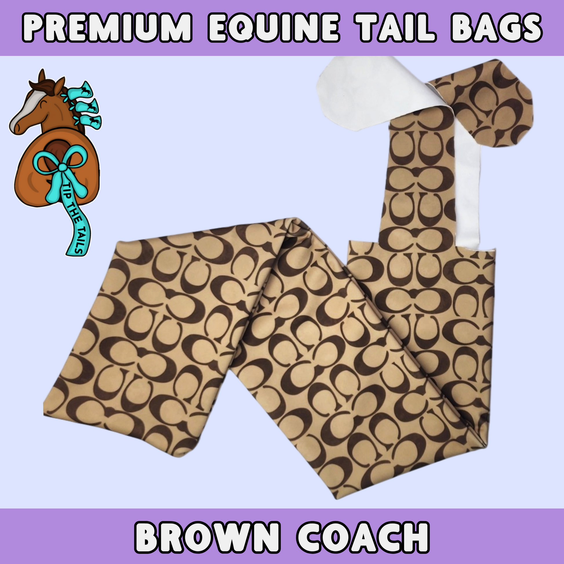 Brown CC Equine Tail Bag-Tip The Tails