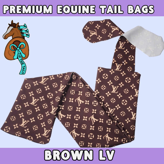 Brown LV Equine Tail Bag-Tip The Tails