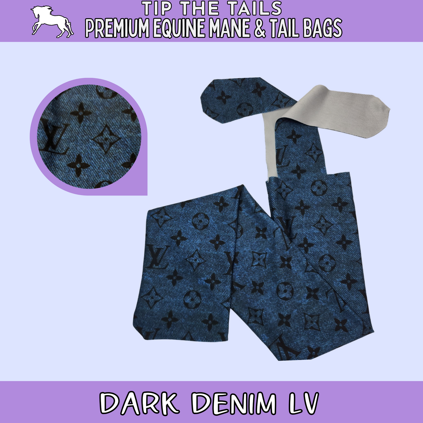 Dark Denim LV Tail Bag - Tip The Tails