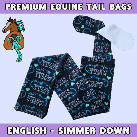 Simmer Down & Saddle Up (English) Equine Tail Bag-Tip The Tails