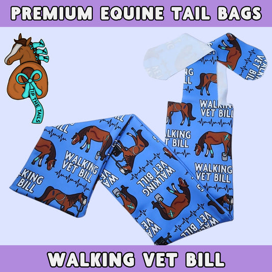 Walking Vet Bill Equine Tail Bag-Tip The Tails