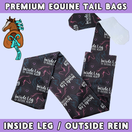 Inside Leg to Outside Rein Equine Tail Bag-Tip The Tails