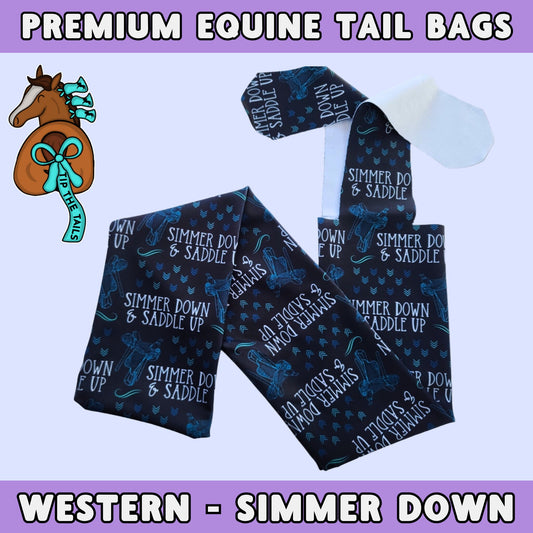 Simmer Down & Saddle Up (Western) Equine Tail Bag-Tip The Tails