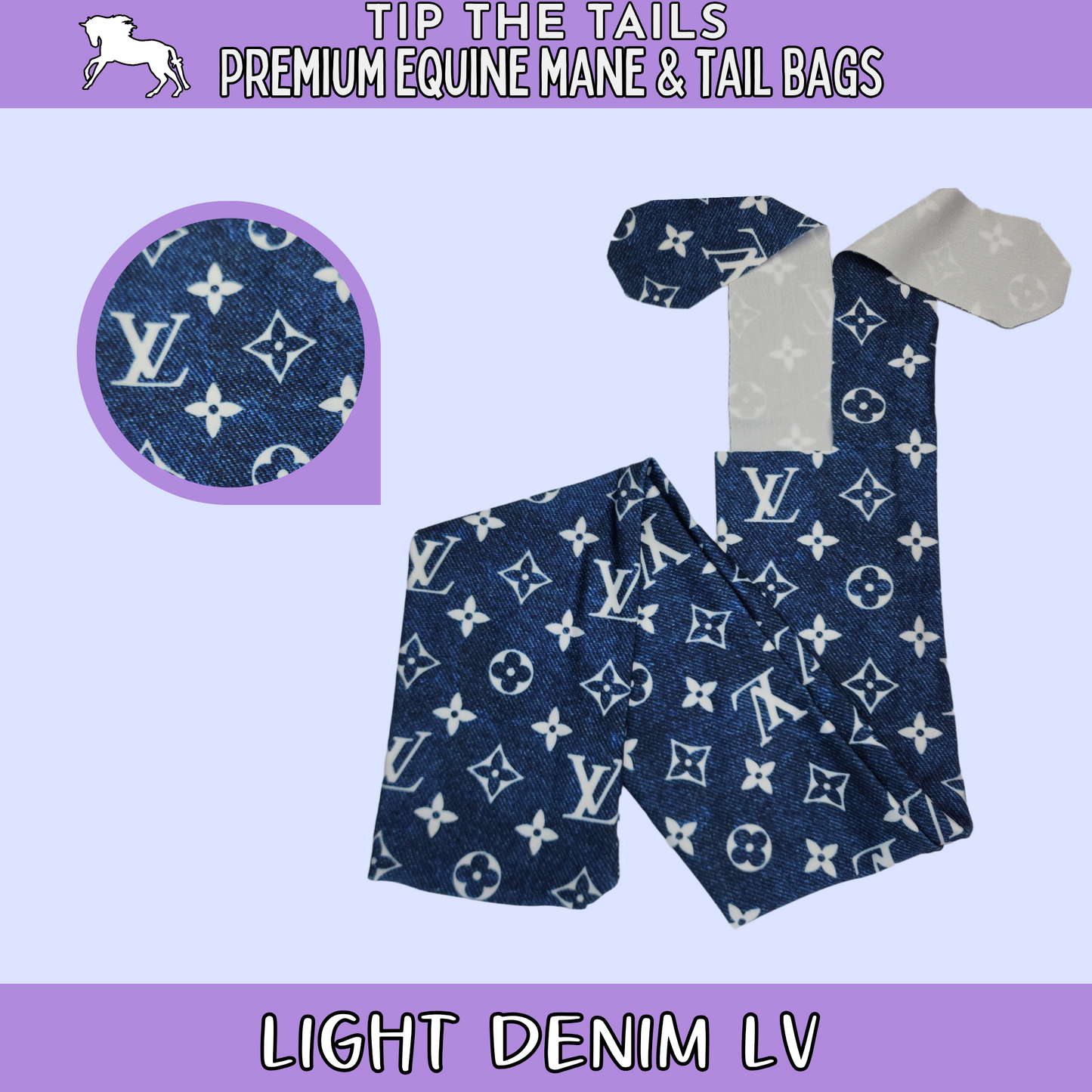 Light Denim LV Tail Bag - Tip The Tails