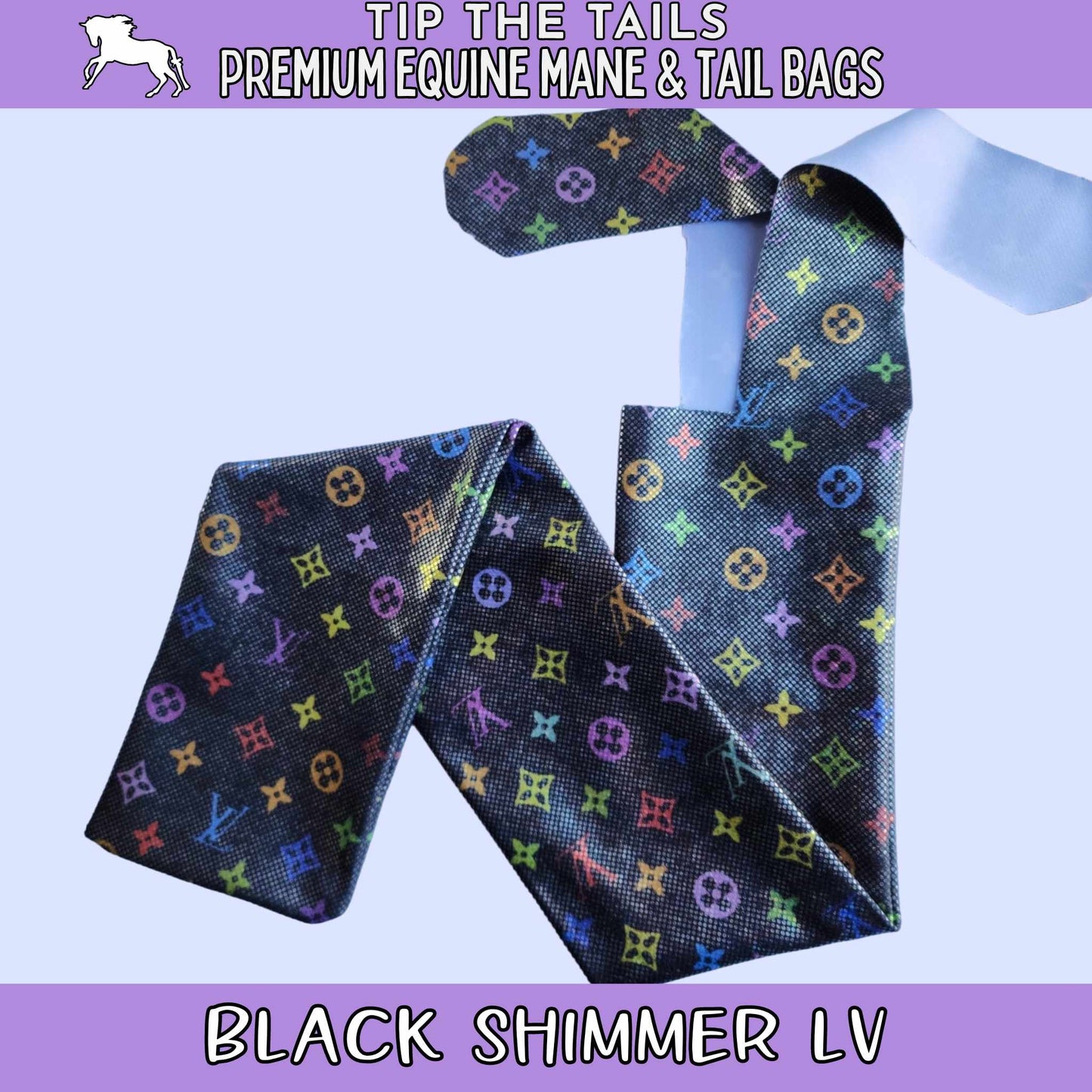 Black Sparkle LV Tail Bag