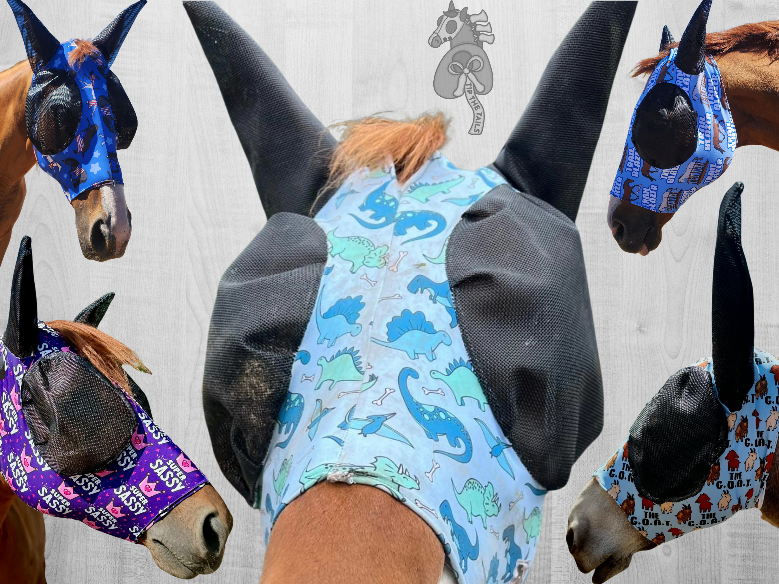 Handmade To Order Lycra Equine Fly Mask