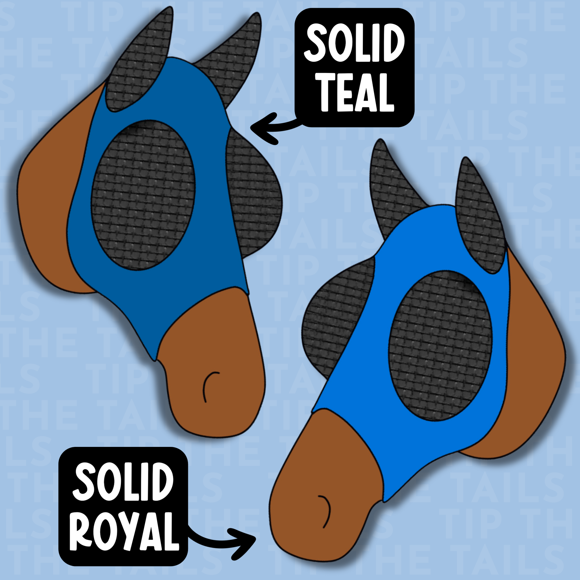Handmade To Order Lycra Equine Fly Mask | Tip The Tails