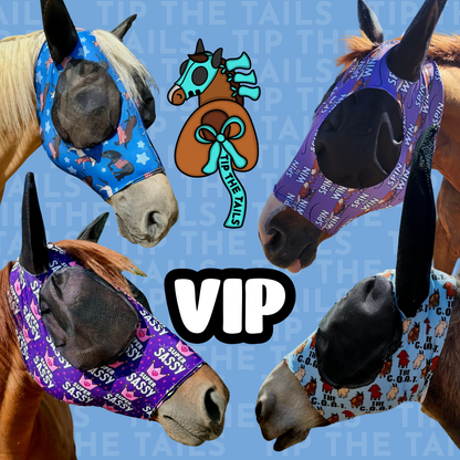 Handmade To Order Lycra Equine Fly Mask VIP