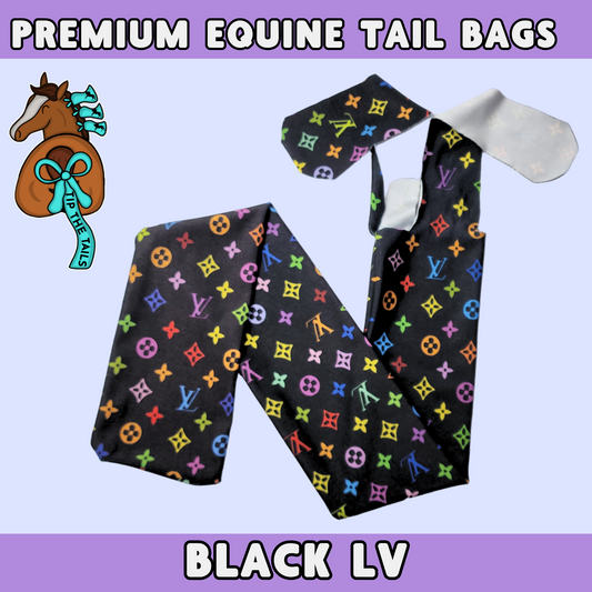 Black LV Equine Tail Bag-Tip The Tails