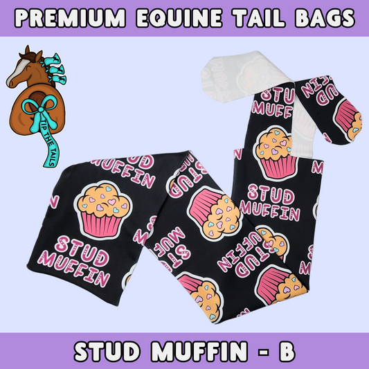 Black Stud Muffin Equine Tail Bag-Tip The Tails