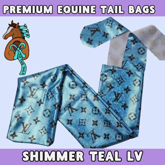 Blue Sparkle LV Equine Tail Bag-Tip The Tails