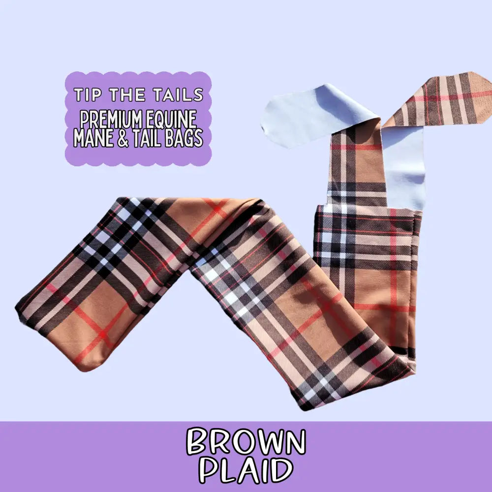 Brown Plaid Burberry Tail Bag - Tip The Tails