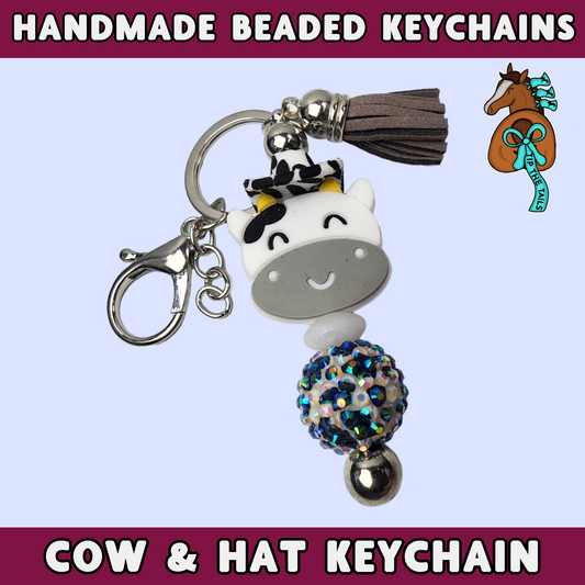 Cow & Hat Handmade Keychain-Tip The Tails