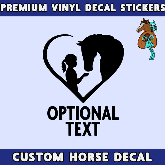 Custom Horse Girl Decal-Tip The Tails