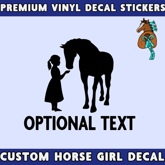 Custom Horse Girl Decal-Tip The Tails