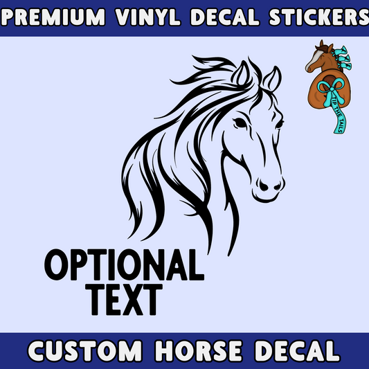 Custom Horse Head Decal-Tip The Tails