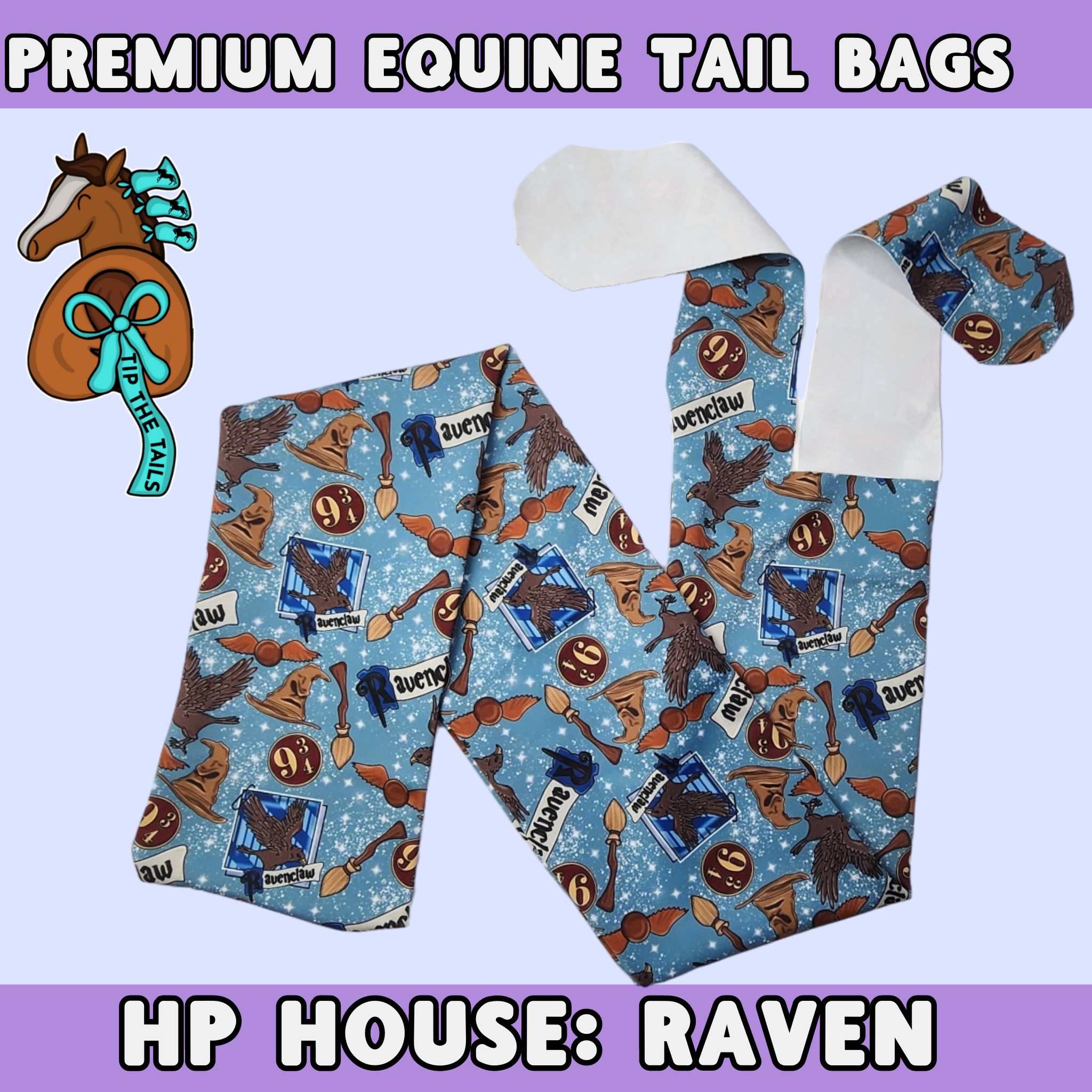 HP House: Raven Equine Tail Bag-Tip The Tails