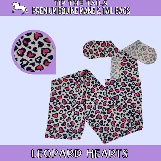 Cheetah Hearts Equine Tail Bag-Tip The Tails