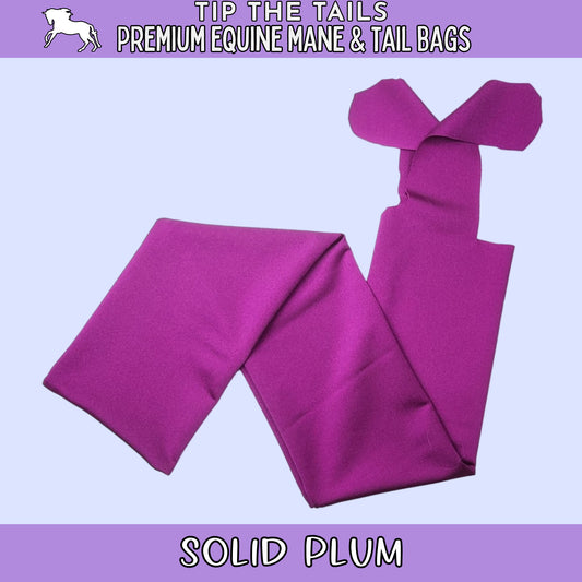 Solid Plum Equine Tail Bag-Tip The Tails