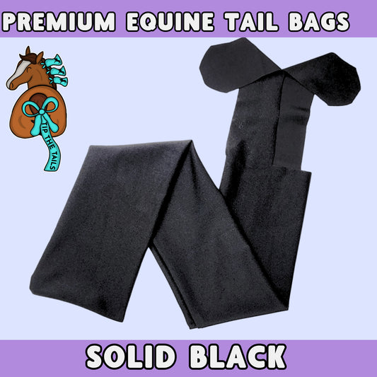 Solid Navy Equine Tail Bag-Tip The Tails