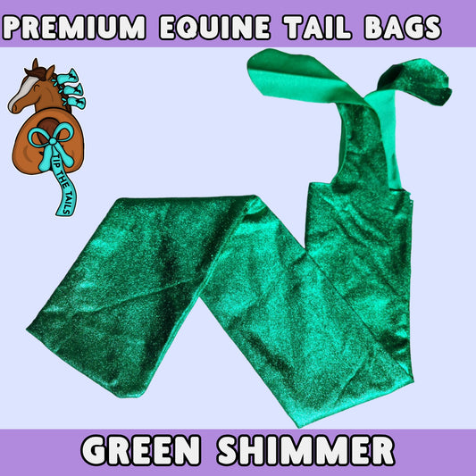 Green Shimmer Equine Tail Bag-Tip The Tails