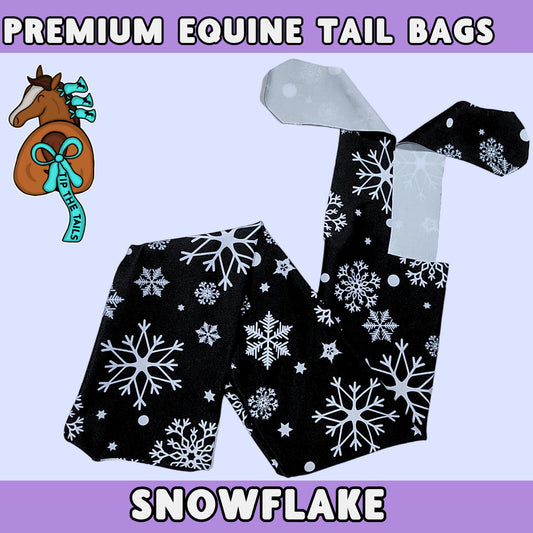 Black Snowflake Equine Tail Bag-Tip The Tails