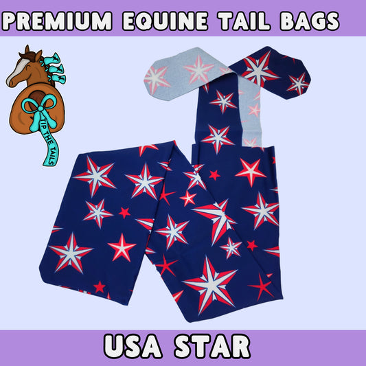 USA Styled Star Equine Tail Bag