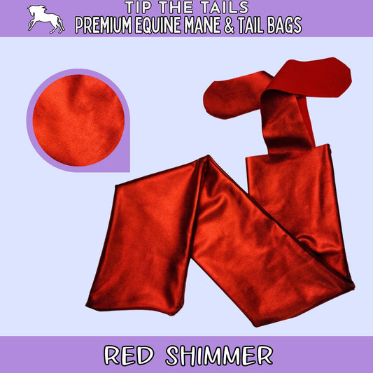 Red Shimmer Equine Tail Bag-Tip The Tails