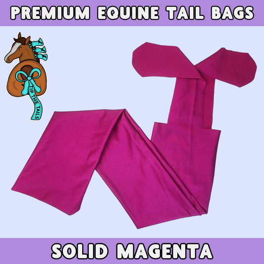Solid Magenta Equine Tail Bag-Tip The Tails