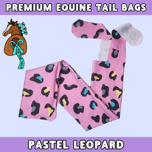 Pastel Cheetah Print Equine Tail Bag-Tip The Tails