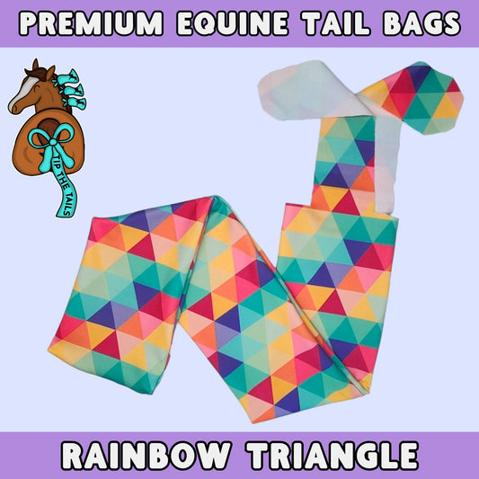 Rainbow Triangle Equine Tail Bag-Tip The Tails
