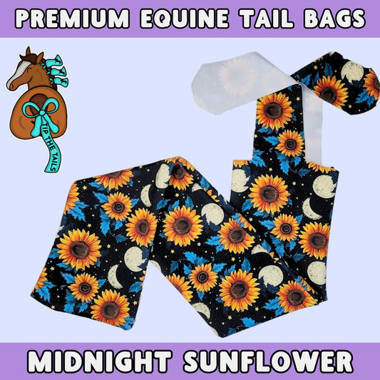 Midnight Sunflower Equine Tail Bag-Tip The Tails