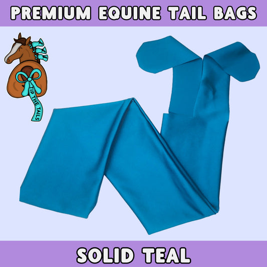 Solid Teal Equine Tail Bag-Tip The Tails