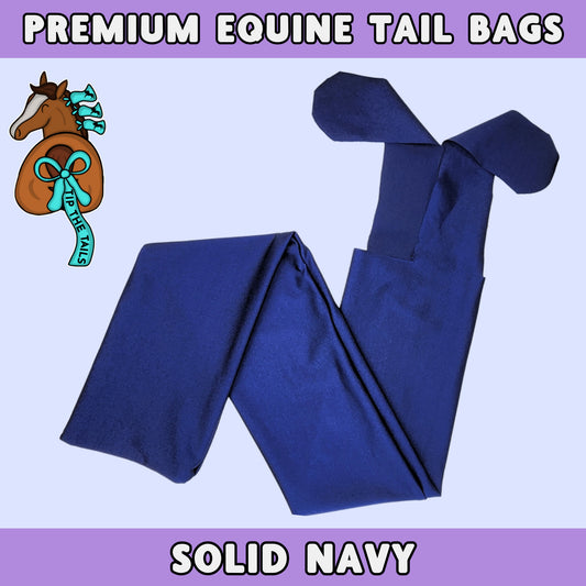 Solid Navy Equine-Tip The Tails