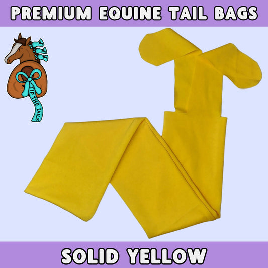 Solid Yellow Equine Tail Bag-Tip The Tails
