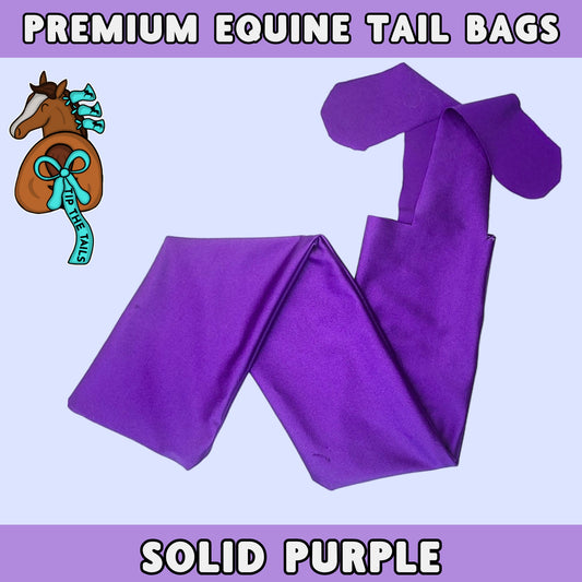 Solid Purple Equine Tail Bag-Tip The Tails