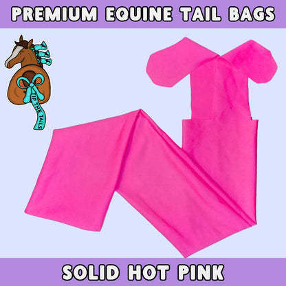 Solid Hot Pink Equine Tail Bag-Tip The Tails