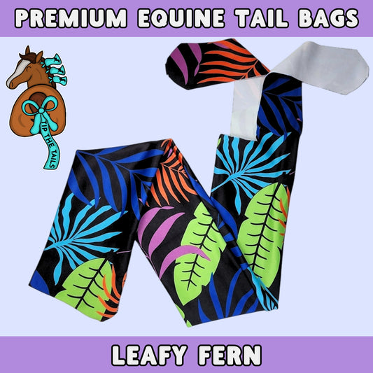 Tropical Colorful Leaf Equine Tail Bag-Tip The Tails