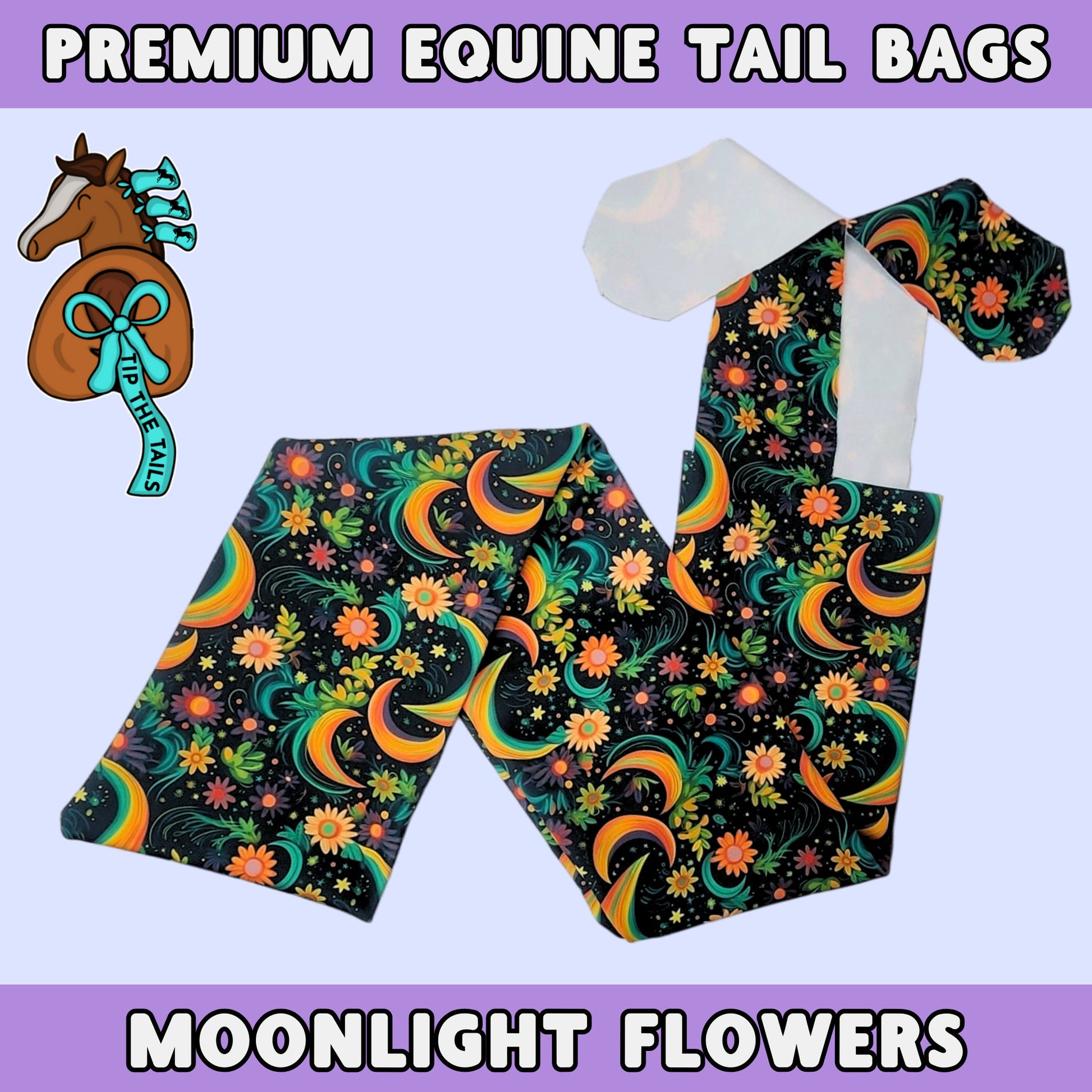 Moonlight Flowers Equine Tail Bag-Tip The Tails