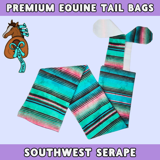 Teal Southwest Serape Equine-Tip The Tails