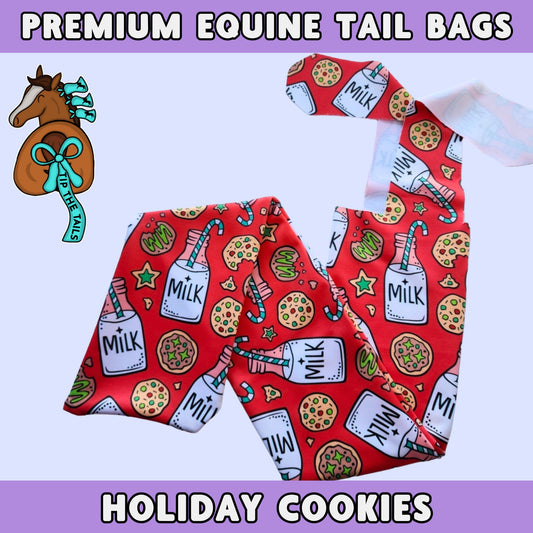 Cookies For Santa Holiday Equine Tail Bag-Tip The Tails