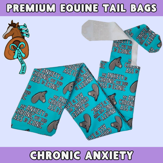 Chronic Anxiety Donkey Equine Tail Bag-Tip The Tails