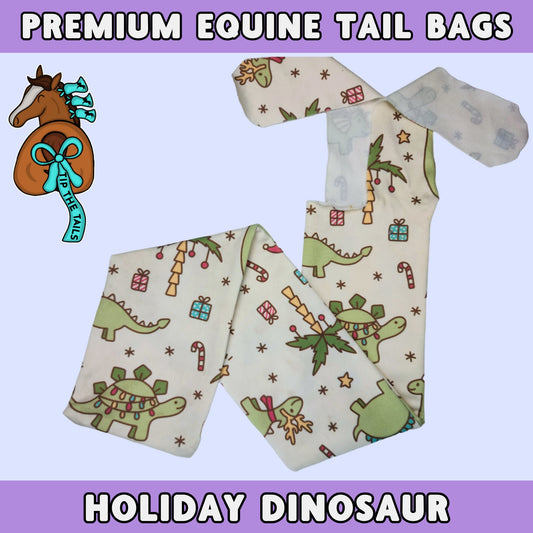 Holiday Dinosaur Equine Tail Bag-Tip The Tails