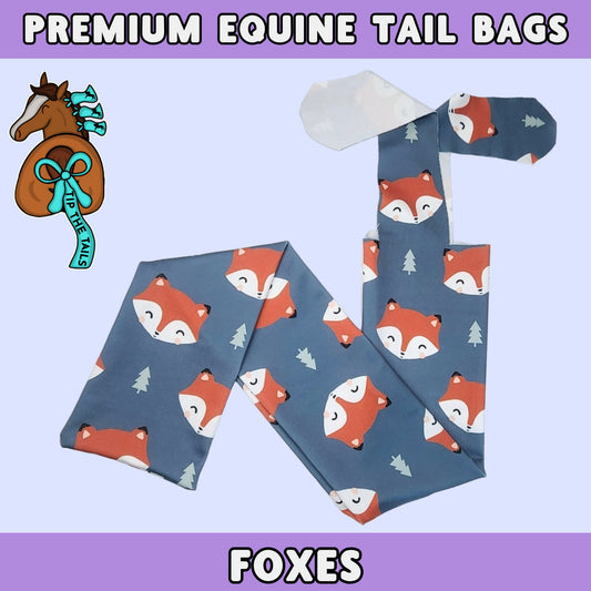 Navy Fox Equine Tail Bag-Tip The Tails