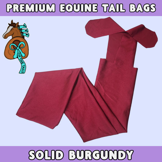 Solid Burgundy Equine Tail Bag-Tip The Tails
