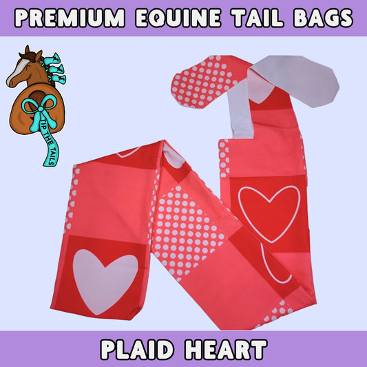 Pink Heart Equine Tail Bag-Tip The Tails