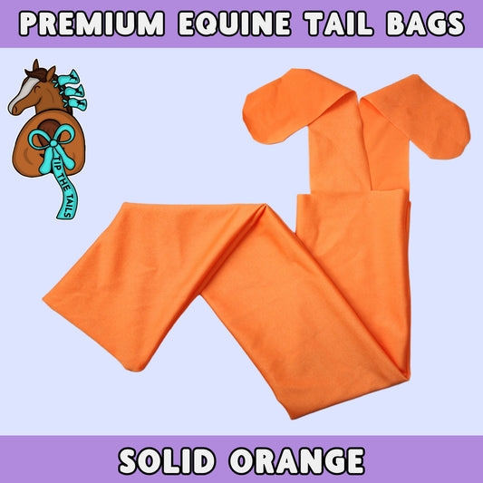 Solid Orange Equine Tail Bag-Tip The Tails