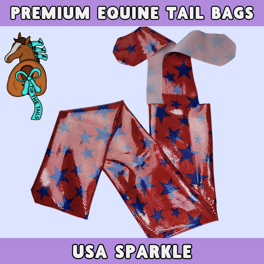 USA Sparkle Equine Tail Bag