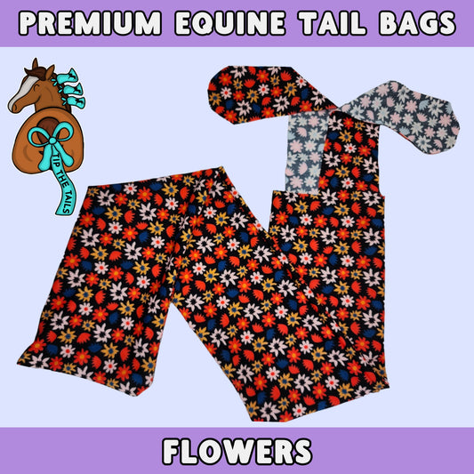Mini Flower Print Equine Tail Bag-Tip The Tails